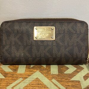 Michael Kors Dark Brown Logo Wallet